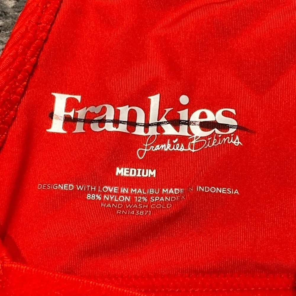 New! Frankie's Bikini Kasey top ribbed red 16171